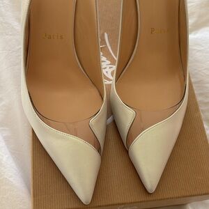 NIB NEW LOUBOUTIN Slingback PVC Women's Shoes size 41